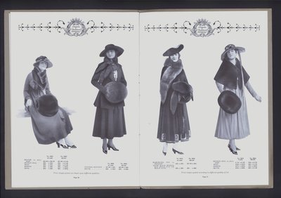 Dvoustránka z The Theatre of Fur Fashion (č/b foto) od American Photographer (after)