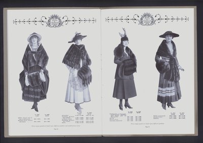 Dvoustránka z The Theatre of Fur Fashion (č/b foto) od American Photographer (after)
