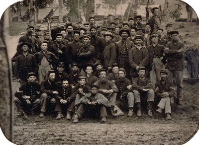 Plná společnost modrokabátníků v zimních čtvrtích, c.1861-1865 od American Photographer