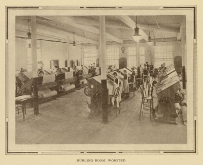 Amoskeag Manufacturing Company: Burling Room, Worsted (čb fotografie) od American Photographer
