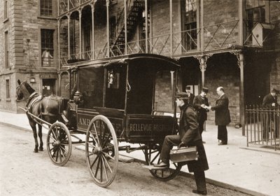 Ambulance v nemocnici Bellevue, New York City, 1896 od American Photographer