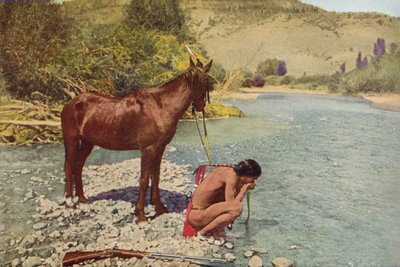 Apache Warrior, Rio Navaho, Arizona (barevná fotografie) od American Photographer