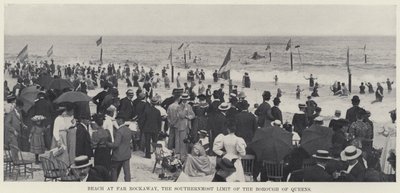 Pláž u Far Rockaway, nejjižnější hranice čtvrti Queens (černobílá fotografie) od American Photographer
