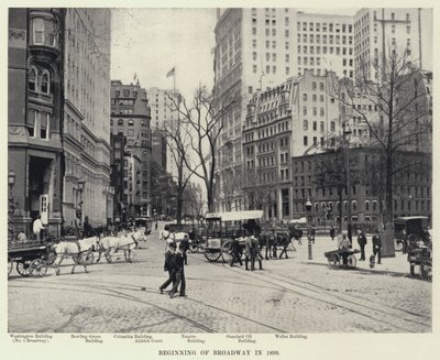 Začátek Broadwaye v roce 1899 (černobílá fotografie) od American Photographer