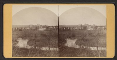 Pohled na domácí budovy z ptačí perspektivy, cca 1870 (č/b foto) od American Photographer