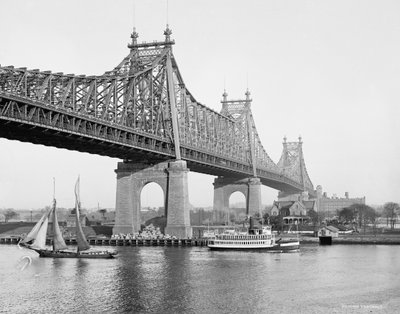 Blackwells Island (tj. Queensboro) Bridge, New York, NY, 1910-20 od American Photographer