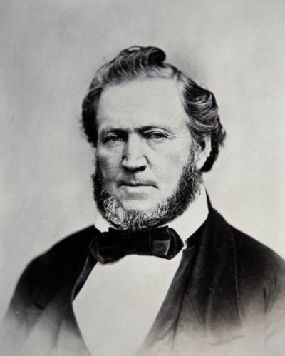 Brigham Young (1801-77) druhý president mormonské církve (černobílá fotografie) od American Photographer