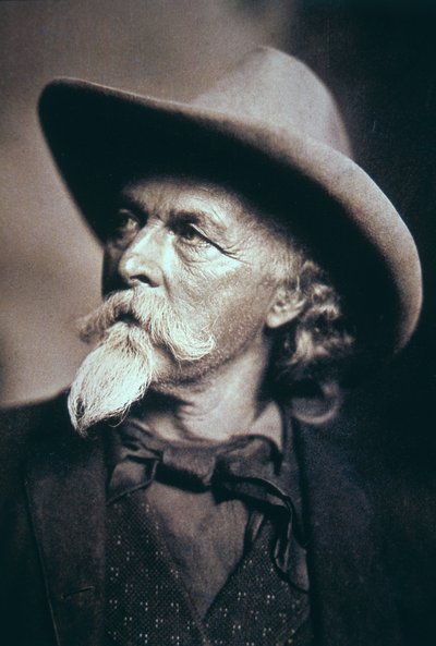 Buffalo Bill (1846-1917) v posledních letech (černobílá fotografie) od American Photographer