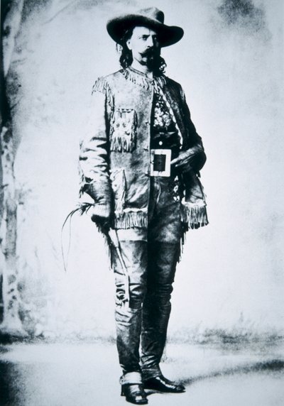 Buffalo Bill Cody (1846-1917) (černobílá fotografie) od American Photographer