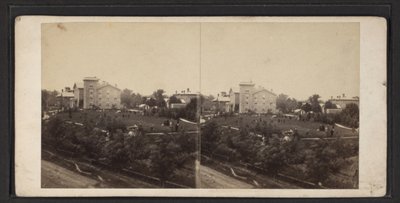 Budova a pozemky, Oneida Community, stát New York, cca 1870 (černobílá fotografie) od American Photographer