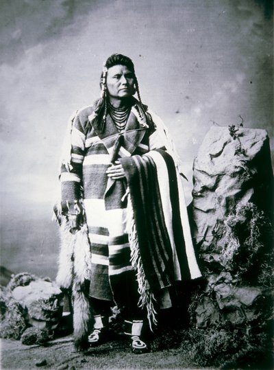 Náčelník Joseph (1840-1904) kolem roku 1880 (černobílá fotografie) od American Photographer