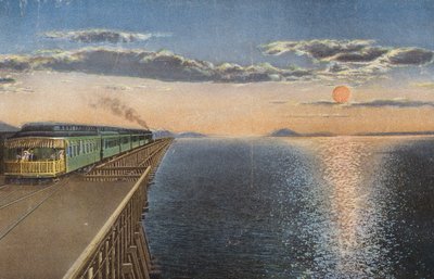 Přejezd přes Velké solné jezero při západu slunce (barevné foto) od American Photographer