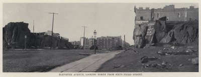 Jedenáctá Avenue, při pohledu na sever z Sixty-Third Street (černobílá fotografie) od American Photographer