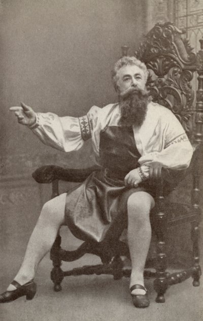 Emil Fischer jako Hans Sachs ve hře "Die Meistersinger Von Nurnburg" (čb fotografie) od American Photographer