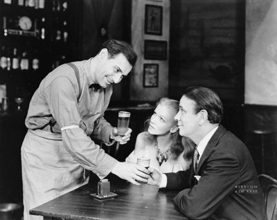 Gene Kelly, Julie Haydon a Eddie Dowling ve scéně z inscenace American Theatre Guild Time of Your Life, 1939-40 od American Photographer
