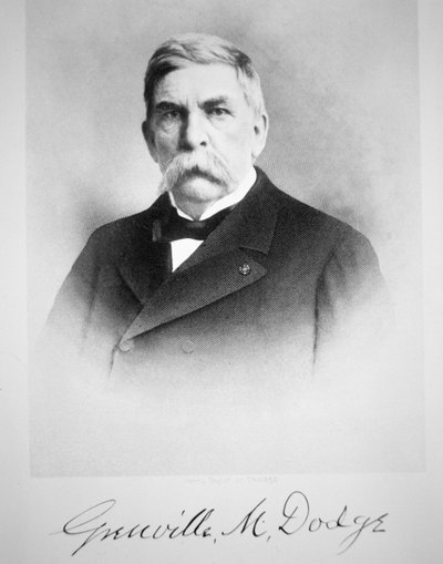 Grenville M. Dodge (1831-1916) (černobílá fotografie) od American Photographer