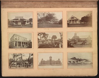 Hawaii album, str. 12, školy a další budovy, včetně Queen