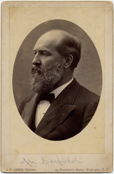 James Abram Garfield (1831-81), 20. prezident Spojených států amerických, foto J F Jarvis, Washington DC (foto alba) od American Photographer