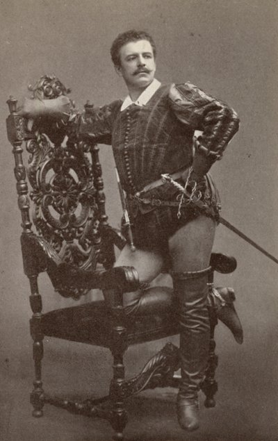 Jean de Reszke jako Raoul ve filmu "Les Huguenots" (čb fotografie) od American Photographer