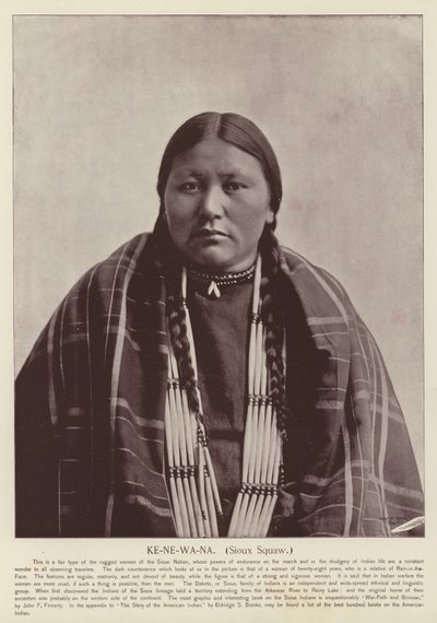 Ke-Ne-Wa-Na, Sioux Squaw od American Photographer