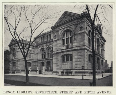 Knihovna Lenox, Sedmdesátá ulice a Pátá Avenue (černobílá fotografie) od American Photographer
