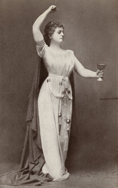 Lilli Lehmannová jako Isolda v představení "Tristan a Isolda" (čb fotografie) od American Photographer
