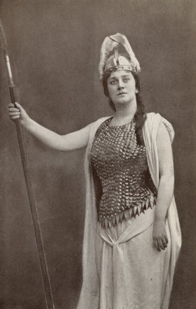Lillian Nordica jako Brunnhilda ve filmu "Die Walkure" (čb fotografie) od American Photographer