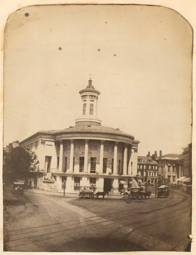 Budova Merchants Exchange, 3. ulice ve Walnut, kolem roku 1859 od American Photographer
