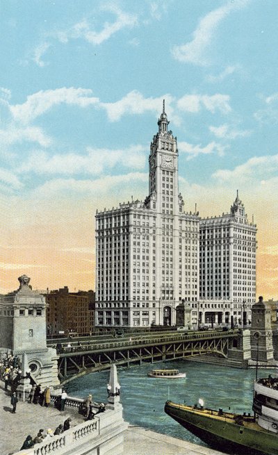 Michigan Boulevard, Bridge a Wrigley Building (barevné fotografie) od American Photographer