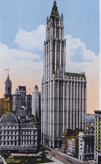 New York: Woolworth Building (barevné foto) od American Photographer