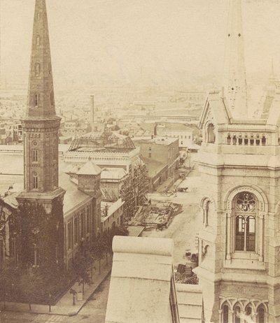 North Broad Street od radnice ze sbírky "Castner Scrapbook Collection", asi 1875 (albumenový tisk) od American Photographer