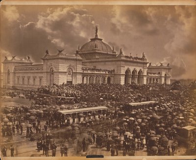 Den otevření, "The Orators", Mezinárodní výstava stého výročí 1876, Philadelphia od American Photographer