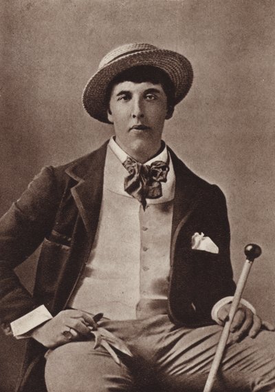 Oscar Wilde, irský básník a dramatik, v Americe (čb fotografie) od American Photographer