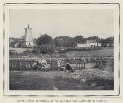 Pastorační scéna ve Winfieldu, na cestě z Long Island City do Flushing (černobílá fotografie) od American Photographer