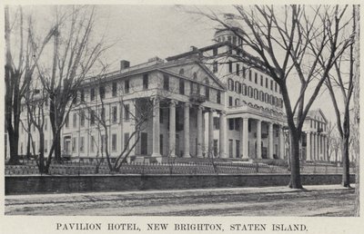 Pavilion Hotel, New Brighton, Staten Island (černobílá fotografie) od American Photographer