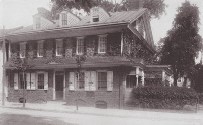 Filadelfie: (čb fotografie): místo, kde se nachází dům zakladatele Germantownu (čb fotografie) od American Photographer