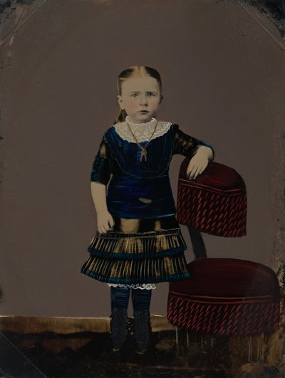 Portrét dívky, 60. léta 19. století (fotografie) od American Photographer