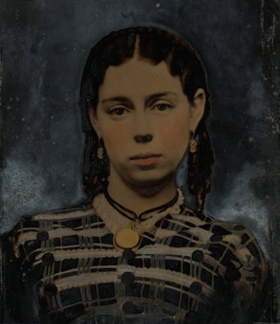 Portrét ženy, 60. léta 19. století (fotografie) od American Photographer