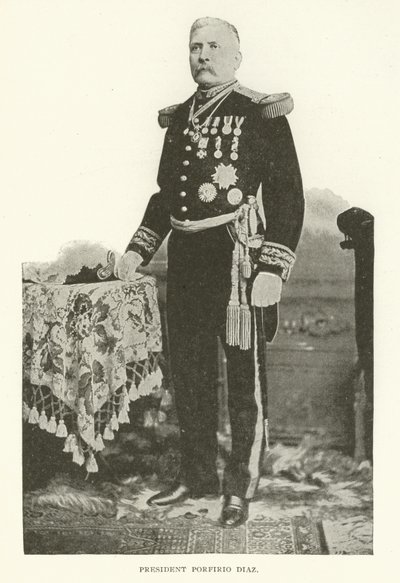 Prezident Porfirio Diaz (černobílá fotografie) od American Photographer