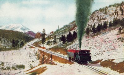 Ruxton Park, Mt Baldy v dálce, Pikes Peak Cog Road, Colorado (barevné foto) od American Photographer