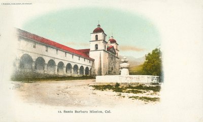 Santa Barbara Mission, Kalifornie (kolorovaná fotografie) od American Photographer