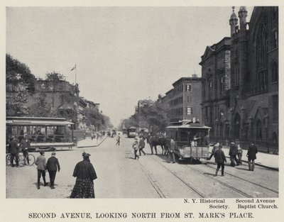 Druhá Avenue, při pohledu na sever od St Mark