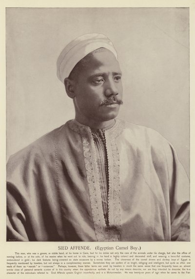 Sied Affende, egyptský velbloudí chlapec od American Photographer
