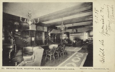 Kuřárna, Houston Club, University of Pennsylvania, Philadelphia od American Photographer