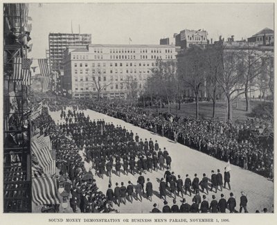 Zvuková demonstrace peněz nebo průvod obchodníků od American Photographer