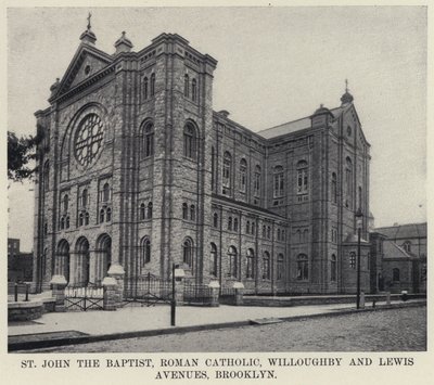 St John the Baptist, římský katolík Willoughby a Lewis Avenues, Brooklyn (černobílá fotografie) od American Photographer