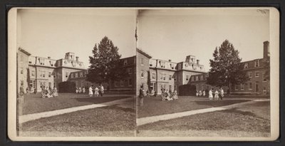 Stereoskopické pohledy na komunitu Oneida, kolem roku 1870 (černobílá fotografie) od American Photographer