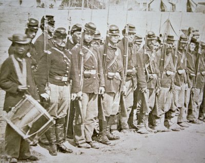 Šestý Maine Infantry Regt. Union Army, na přehlídce po bitvě u Fredericksburgu od American Photographer