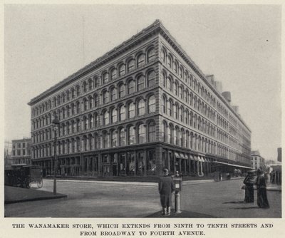 Wanamaker Store, který se rozprostírá od Deváté do Desáté ulice a od Broadwaye po Fourth Avenue (černobílá fotografie) od American Photographer