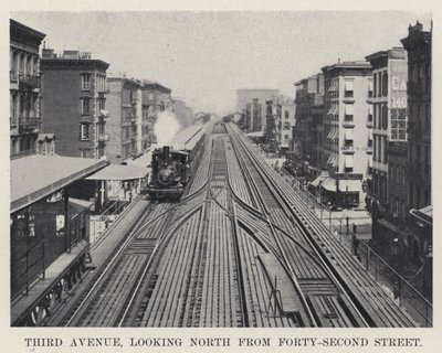 Third Avenue, při pohledu na sever z ulice Forty-Second Street (černobílá fotografie) od American Photographer